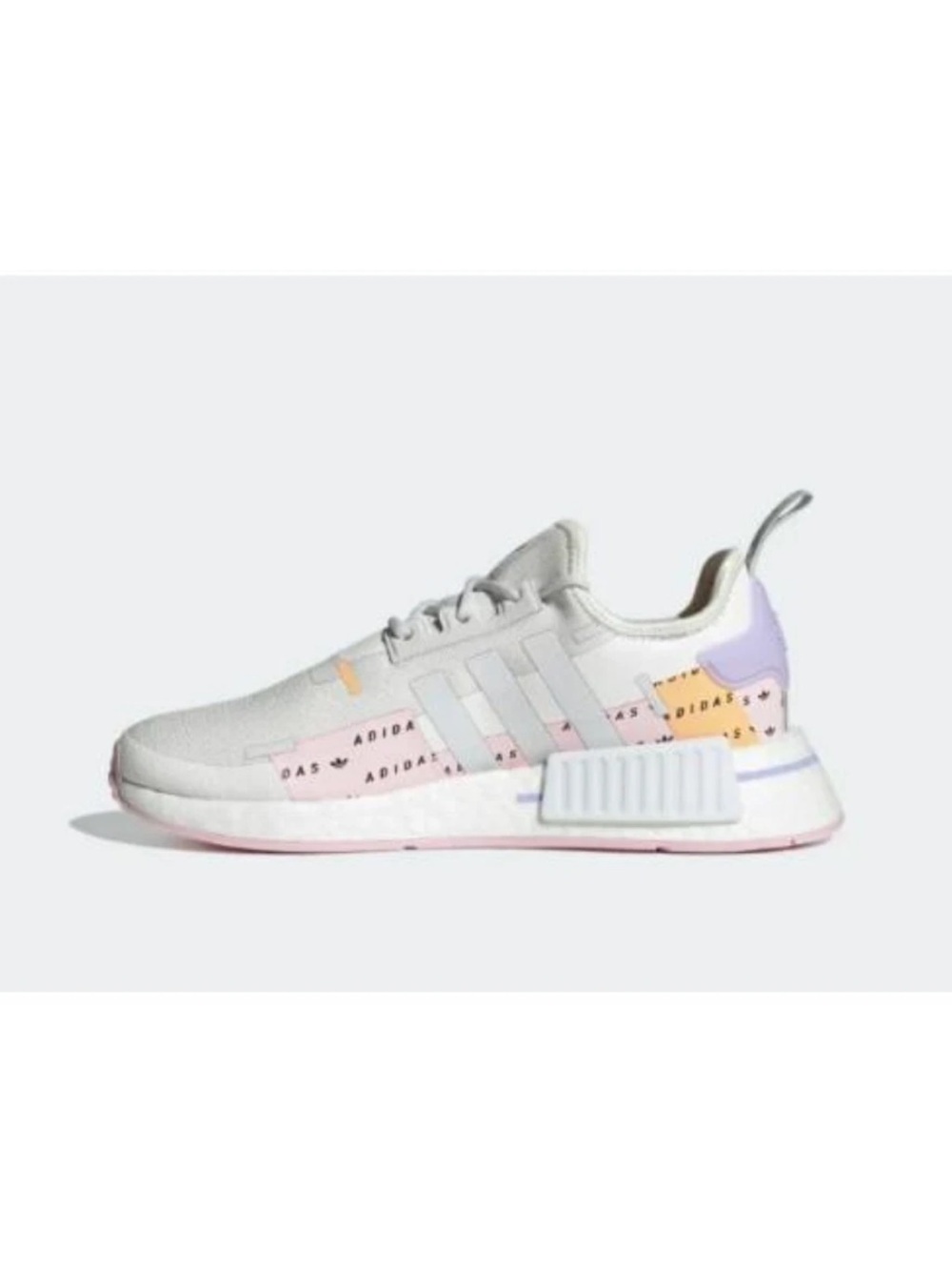 ADIDAS | Women's NMD R1 Running Shoes Sneakers Boost White Pink GZ8013 7.5
